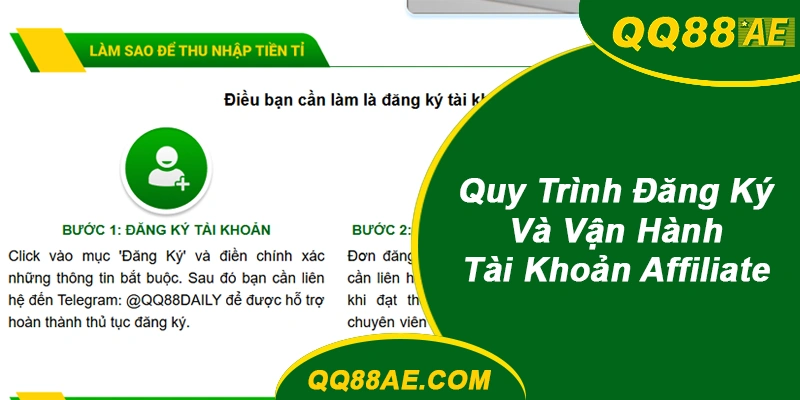 Hoa Hồng 80% Cho Người Mới: Kiếm Tiền Affiliate QQ88 7 Đăng ký tài khoản Affiliate QQ88